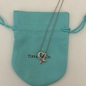Tiffany & Co. Paloma Picasso Sterling Silver Loving Heart Pendant Necklace 16"